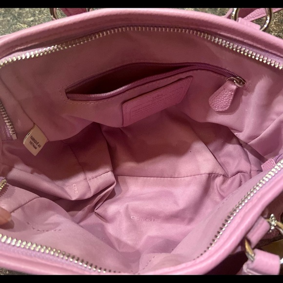 Coach Mini Nolita Satchel Pebble Leather Marshmallow Pink Handbag - Picture 8 of 9